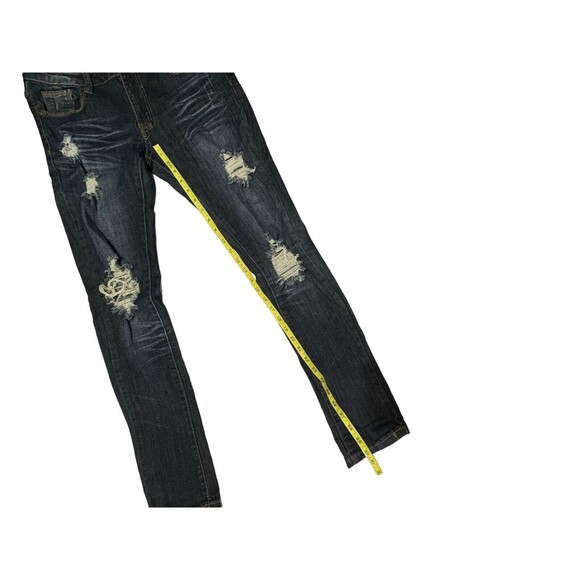 MACHINE POUR NEUF MODE Jeans Distressed Destructed Stretch‎ Size 11 Juniors - Picture 10 of 13